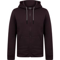 Hoodies Sweatshirts Emund Plain Brushback Fleece Zip Through Hoodie in Winetasting Hoodies Sweatshirts Emund Plain Brushback Fleece Zip Through Hoodie in Winetasting