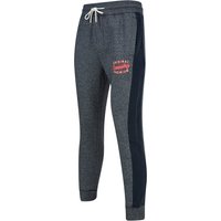 Sweatpants Surround Brushback Fleece Cuffed Joggers with Side Panel Detail in Navy Grindle Sweatpants Surround Brushback Fleece Cuffed Joggers with Side Panel Detail in Navy Grindle