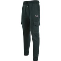 Sweatpants Phantom Multi-Pocket Cargo Style Cuffed Joggers in Dark Green
