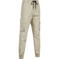 Trousers Fairbanks Stretch Cotton Blend Elastic Waist Multi-Pocket Cargo Trousers in Peyote Gray Trousers Fairbanks Stretch Cotton Blend Elastic Waist Multi-Pocket Cargo Trousers in Peyote Gray