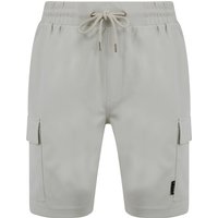 Shorts Brent Multi-Pocket Stretch Fabric Jogger Cargo Shorts in Pumice Grey Shorts Brent Multi-Pocket Stretch Fabric Jogger Cargo Shorts in Pumice Grey