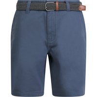 Shorts Gustavo Cotton Twill Chino Shorts with Woven Belt in Powder Blue Shorts Gustavo Cotton Twill Chino Shorts with Woven Belt in Powder Blue