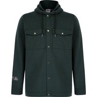 Hoodies Sweatshirts Phantom Hooded Brushback Fleece Overshirt Jacket in Dark Green Hoodies Sweatshirts Phantom Hooded Brushback Fleece Overshirt Jacket in Dark Green