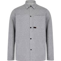 Shirts Commander Brushback Fleece Overshirt Jacket in Light Grey Marl Shirts Commander Brushback Fleece Overshirt Jacket in Light Grey Marl