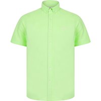 Shirts Elbury Short Sleeve Cotton Twill Button Down Collar Shirt in Patina Green