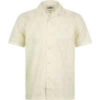 Shirts Kanaloa Lightweight Cotton Dobby Check Short Sleeve Cuban Collar Summer Shirt in Cream Shirts Kanaloa Lightweight Cotton Dobby Check Short Sleeve Cuban Collar Summer Shirt in Cream