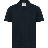 Shirts Kanaloa Lightweight Cotton Dobby Check Short Sleeve Cuban Collar Summer Shirt in Sky Captain Navy Shirts Kanaloa Lightweight Cotton Dobby Check Short Sleeve Cuban Collar Summer Shirt in Sky Captain Navy