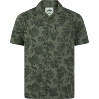 Shirts Khao Sok Tropical Floral Print Short Sleeve Open Collar Cotton Hawaiian Shirt in Mulled Basil Shirts Khao Sok Tropical Floral Print Short Sleeve Open Collar Cotton Hawaiian Shirt in Mulled Basil