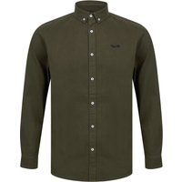 Shirts Papyrus Cotton Twill Long Sleeve Button Down Collar Shirt in Dusty Olive Shirts Papyrus Cotton Twill Long Sleeve Button Down Collar Shirt in Dusty Olive