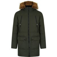 Coats Jackets Darryl Padded Parka Coat with Faux Fur Trim Hood in Khaki Coats Jackets Darryl Padded Parka Coat with Faux Fur Trim Hood in Khaki