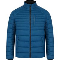 Coats Jackets Ector Mult-Pocket Funnel Neck Quilted Puffer Jacket with Fleece Lined Collar in Petrol Blue Coats Jackets Ector Mult-Pocket Funnel Neck Quilted Puffer Jacket with Fleece Lined Collar in Petrol Blue
