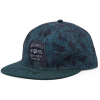 Caps Earby Palm Print Cotton Baseball Cap with Faux Suede Peak in Navy One Size