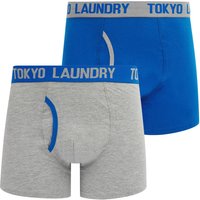 Mens Underwear Budworth Pack Boxer Shorts Set in Light Grey Marl Jet Blue Mens Underwear Budworth Pack Boxer Shorts Set in Light Grey Marl Jet Blue
