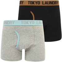 Mens Underwear Abbots Pack Boxer Shorts Set in Thrush Brown Forget Me Not Blue Mens Underwear Abbots Pack Boxer Shorts Set in Thrush Brown Forget Me Not Blue