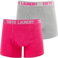 Mens Underwear Whiston Pack Boxer Shorts Set in Light Grey Marl Fuchsia Pink Mens Underwear Whiston Pack Boxer Shorts Set in Light Grey Marl Fuchsia Pink