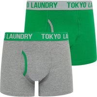 Mens Underwear Whitehead Pack Boxer Shorts Set in Green Bee Light Grey Marl Mens Underwear Whitehead Pack Boxer Shorts Set in Green Bee Light Grey Marl