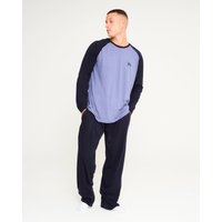 Loungewear Tudor pc Long Sleeve Cotton Lounge Set in Denim Marl Sky Captain Navy Loungewear Tudor pc Long Sleeve Cotton Lounge Set in Denim Marl Sky Captain Navy
