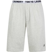 Loungewear Emre Cotton Jersey Lounge Shorts with Elastic Waist in Light Grey Marl Loungewear Emre Cotton Jersey Lounge Shorts with Elastic Waist in Light Grey Marl