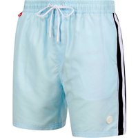 Swim Shorts Lamia Twill Microfibre Swim Shorts with Side Stripes In Ice Water Swim Shorts Lamia Twill Microfibre Swim Shorts with Side Stripes In Ice Water