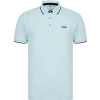 Polo Shirts Sonik Cotton Pique Polo Shirt with Tipping in Ice Water Polo Shirts Sonik Cotton Pique Polo Shirt with Tipping in Ice Water