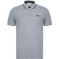 Polo Shirts Sonik Cotton Pique Polo Shirt with Tipping in Light Grey Marl Polo Shirts Sonik Cotton Pique Polo Shirt with Tipping in Light Grey Marl