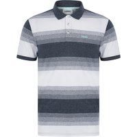 Polo Shirts Soarer Striped Cotton Rich Short Sleeve Jersey Polo Shirt in Sky Captain Navy Polo Shirts Soarer Striped Cotton Rich Short Sleeve Jersey Polo Shirt in Sky Captain Navy