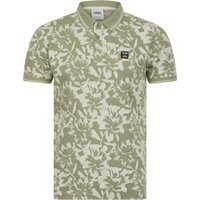 Polo Shirts Alldis Cotton Rich Pique Tropical Hawaiian Print Polo Shirt in Laurel Oak Grey Polo Shirts Alldis Cotton Rich Pique Tropical Hawaiian Print Polo Shirt in Laurel Oak Grey