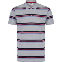 Polo Shirts Haydin Yarn Dyed Stripe Cotton Pique Polo Shirt in Light Grey Marl Polo Shirts Haydin Yarn Dyed Stripe Cotton Pique Polo Shirt in Light Grey Marl