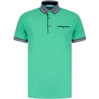 Polo Shirts Wilmot Stretch Cotton Jersey Button Down Collar Polo Shirt in Dusty Jade Green – Kensington Eastside