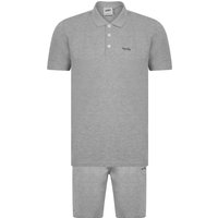Polo Shirt Jogger Shorts Set Andrius Cotton Pique Polo Shirt and Jogger Shorts Set in Light Grey Marl Polo Shirt Jogger Shorts Set Andrius Cotton Pique Polo Shirt and Jogger Shorts Set in Light Grey Marl