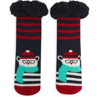 Socks Kids Polarbear Design Borg Lined Chunky Knit Slipper Socks in Navy – Merry Christmas One Size – Socks Kids Polarbear Design Borg Lined Chunky Knit Slipper Socks in Navy – Merry Christmas One Size –
