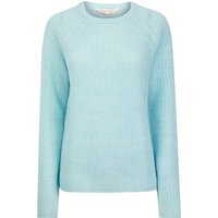 Jumpers Lilycove Rib Knit Raglan Sleeve Crew Neck Fisherman Style Knitted Jumper in Ice Blue – Amara Raya