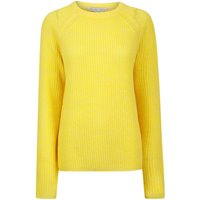 Jumpers Lilycove Rib Knit Raglan Sleeve Crew Neck Fisherman Style Knitted Jumper in Yellow – Amara Raya