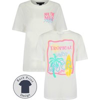 Shirts Surfy Graphic Motif Cotton Crew Neck Shirt with Back-Print in Cream – Weekend Vibes Shirts Surfy Graphic Motif Cotton Crew Neck Shirt with Back-Print in Cream – Weekend Vibes