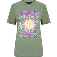 Shirts Sunbeam Graphic Motif Cotton Jersey Crew Neck Acid Wash Shirt in Sage – Weekend Vibes Shirts Sunbeam Graphic Motif Cotton Jersey Crew Neck Acid Wash Shirt in Sage – Weekend Vibes