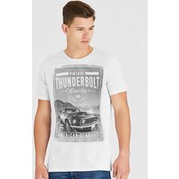 Shirts Thunderbolt Motif Cotton Jersey Shirt in Optic White – South Shore Shirts Thunderbolt Motif Cotton Jersey Shirt in Optic White – South Shore