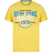 Shirts Manhattan NY Motif Cotton Jersey Shirt in Golden Cream – South Shore