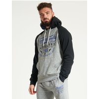 Hoodies Sweatshirts Bannering Raglan Sleeve Brushback Fleece Pullover Hoodie in Light Grey Grindle Hoodies Sweatshirts Bannering Raglan Sleeve Brushback Fleece Pullover Hoodie in Light Grey Grindle
