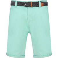 Shorts Sheringham Cotton Twill Chino Shorts With Woven Belt in Mint Shorts Sheringham Cotton Twill Chino Shorts With Woven Belt in Mint