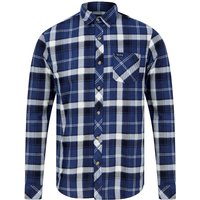 Shirts Gaspesie Checked Cotton Flannel Shirt in Twilight Blue