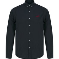 Shirts Augustus Oxford Cotton Twill Long Sleeve Shirt in Navy