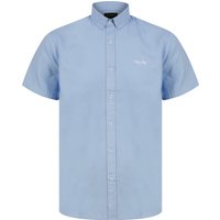 Shirts Tiberius Short Sleeve Oxford Cotton Shirt in Light Blue Shirts Tiberius Short Sleeve Oxford Cotton Shirt in Light Blue