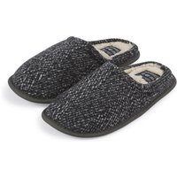 Slippers Chuck Faux Wool Mule Slippers with Sherpa Fleece Lining in Grey Herringbone – –