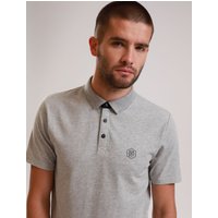 Polo Shirts Klaxon Textured Cotton Jersey Polo Shirt in Light Grey Marl – Dissident Polo Shirts Klaxon Textured Cotton Jersey Polo Shirt in Light Grey Marl – Dissident