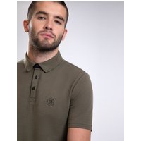 Polo Shirts Klaxon Textured Cotton Jersey Polo Shirt in Turtle Khaki – Dissident Polo Shirts Klaxon Textured Cotton Jersey Polo Shirt in Turtle Khaki – Dissident