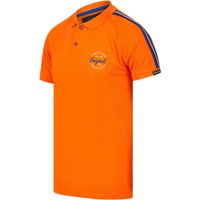 Polo Shirts Linton Cotton Pique Polo Shirt in Golden Poppy Orange Polo Shirts Linton Cotton Pique Polo Shirt in Golden Poppy Orange