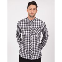 Shirts Bridlington Checked Cotton Long Sleeve Shirt In Dark Denim Shirts Bridlington Checked Cotton Long Sleeve Shirt In Dark Denim