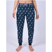 Loungewear Claire Reindeer Spot Print Cotton Lounge Pants in Dark Denim Loungewear Claire Reindeer Spot Print Cotton Lounge Pants in Dark Denim