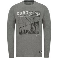 Long Sleeve Tops Ascend Motif Cotton Jersey Long Sleeve Top In Mid Grey Marl – Dissident Long Sleeve Tops Ascend Motif Cotton Jersey Long Sleeve Top In Mid Grey Marl – Dissident