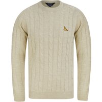 Jumpers Murph Cable Knit Crew Neck Jumper in Oatgrey Marl – Kensington Eastside Jumpers Murph Cable Knit Crew Neck Jumper in Oatgrey Marl – Kensington Eastside